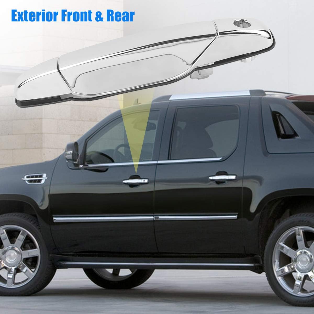 Chrome Exterior Door Handle Set of 4 O3870