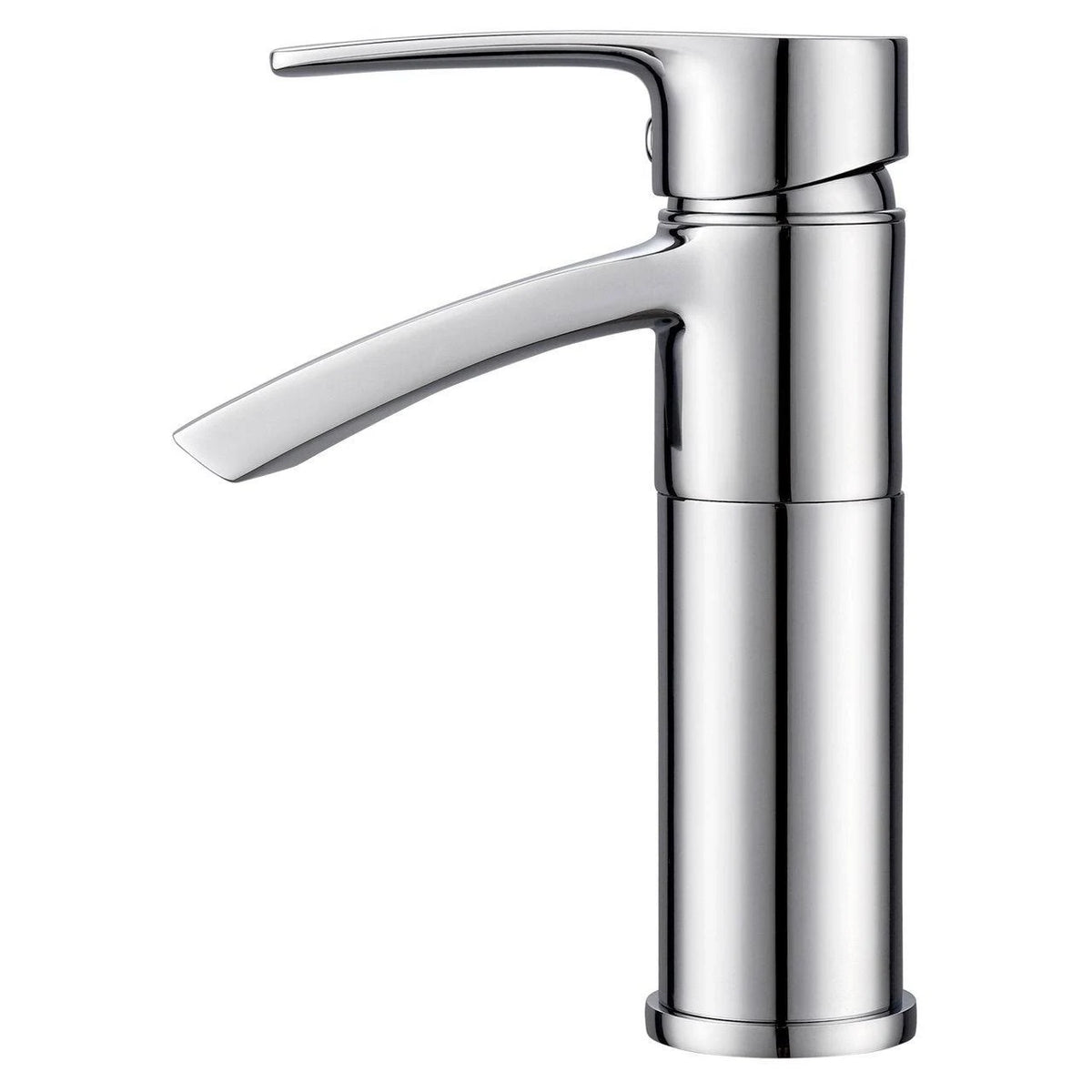Brushed Nickel Single Hole Bathroom Sink Faucet with Swivel Spout B482