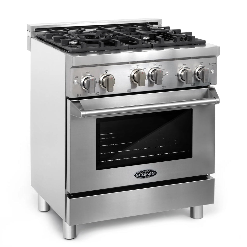 5 Piece Kitchen Appliance Package with Gas Range, Range Hood, Dishwasher, French Door Refrigerator & Wine Refrigerator L5492