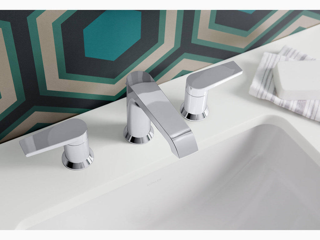Vibrant Brushed Nickel Widespread Bathroom Sink Faucet D731