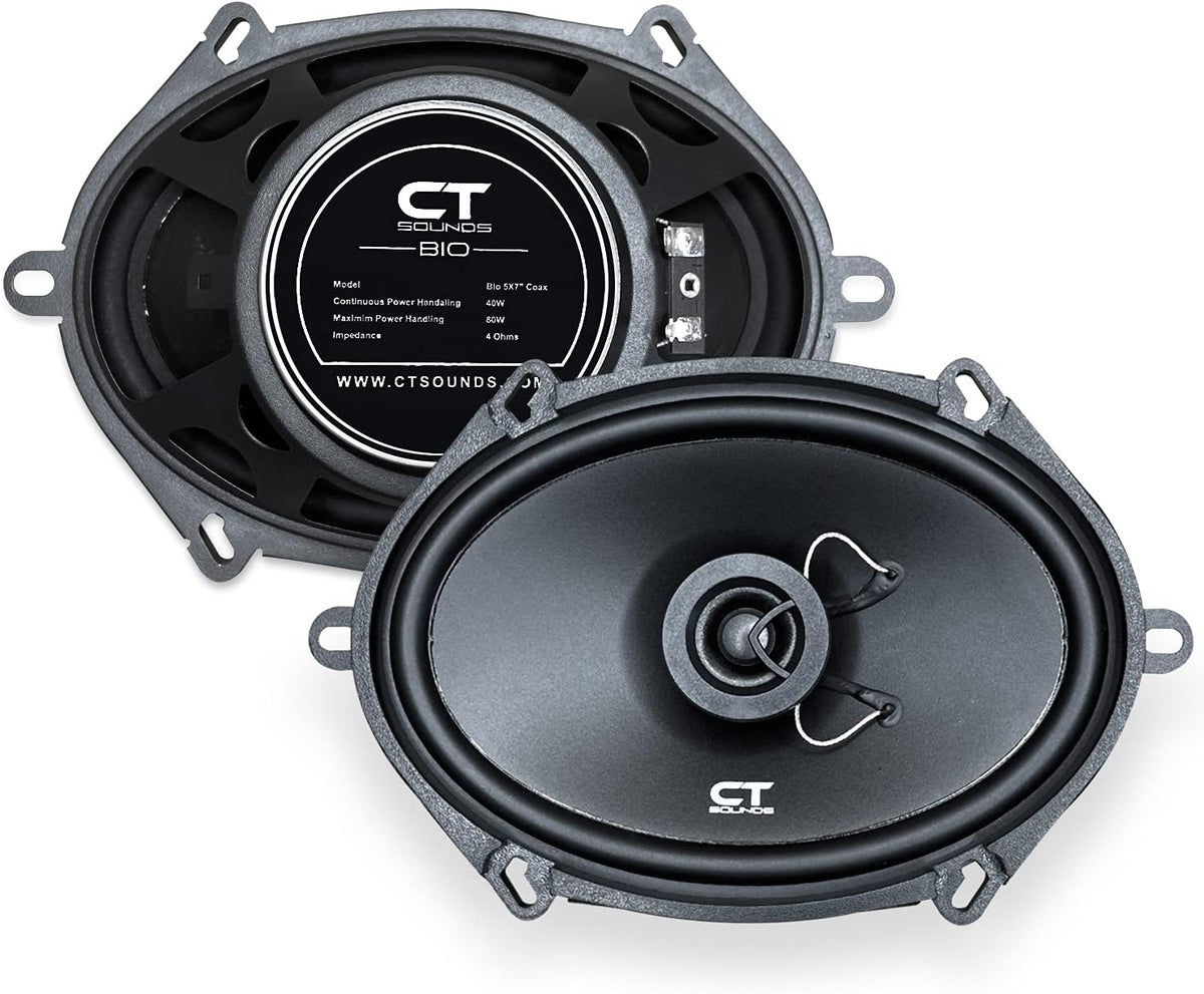 5x7 Inch Coaxial Car Speakers, 160 Watts Max, Pair L852