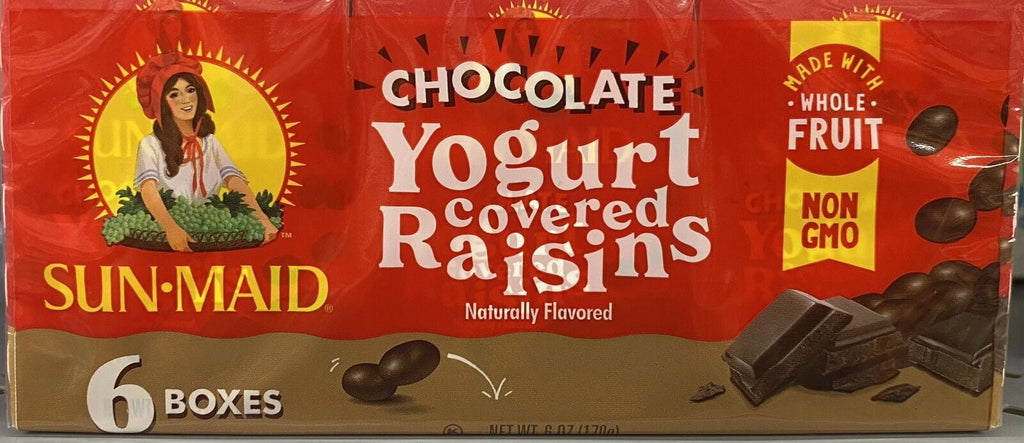 6 Pack Chocolate Yogurt Covered Raisins X8684
