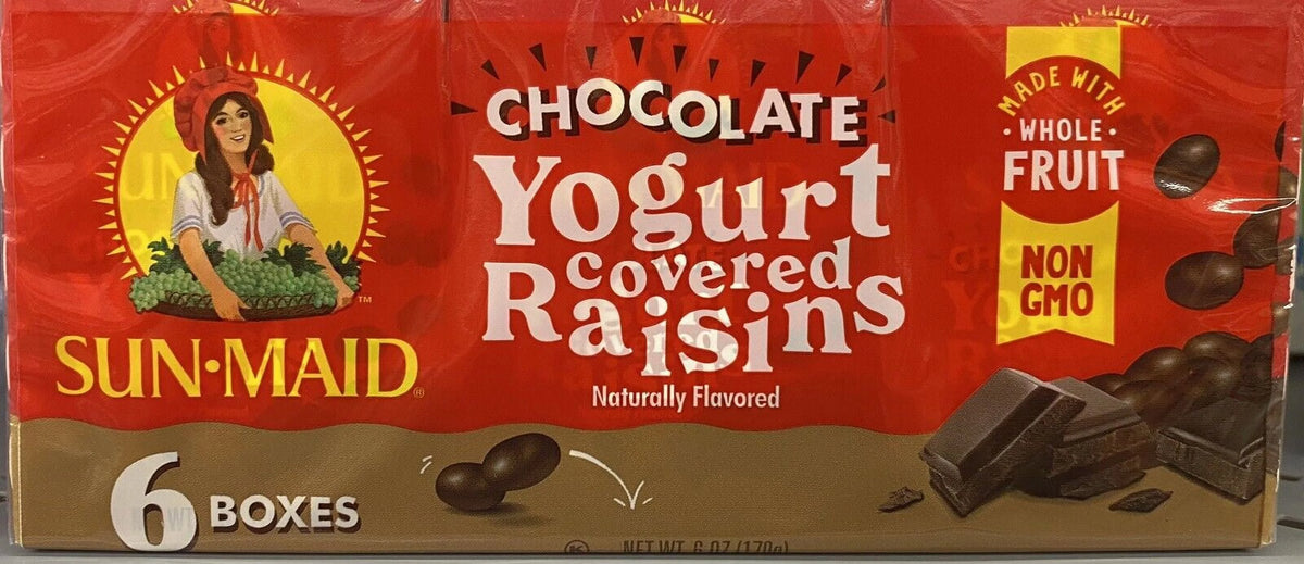 6 Pack Chocolate Yogurt Covered Raisins X8684