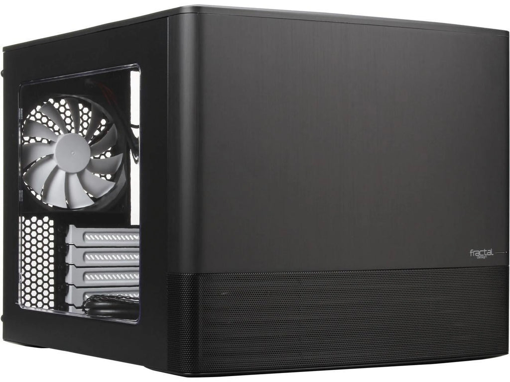 Black Window Aluminum/Steel Micro ATX Cube Computer Case M4886