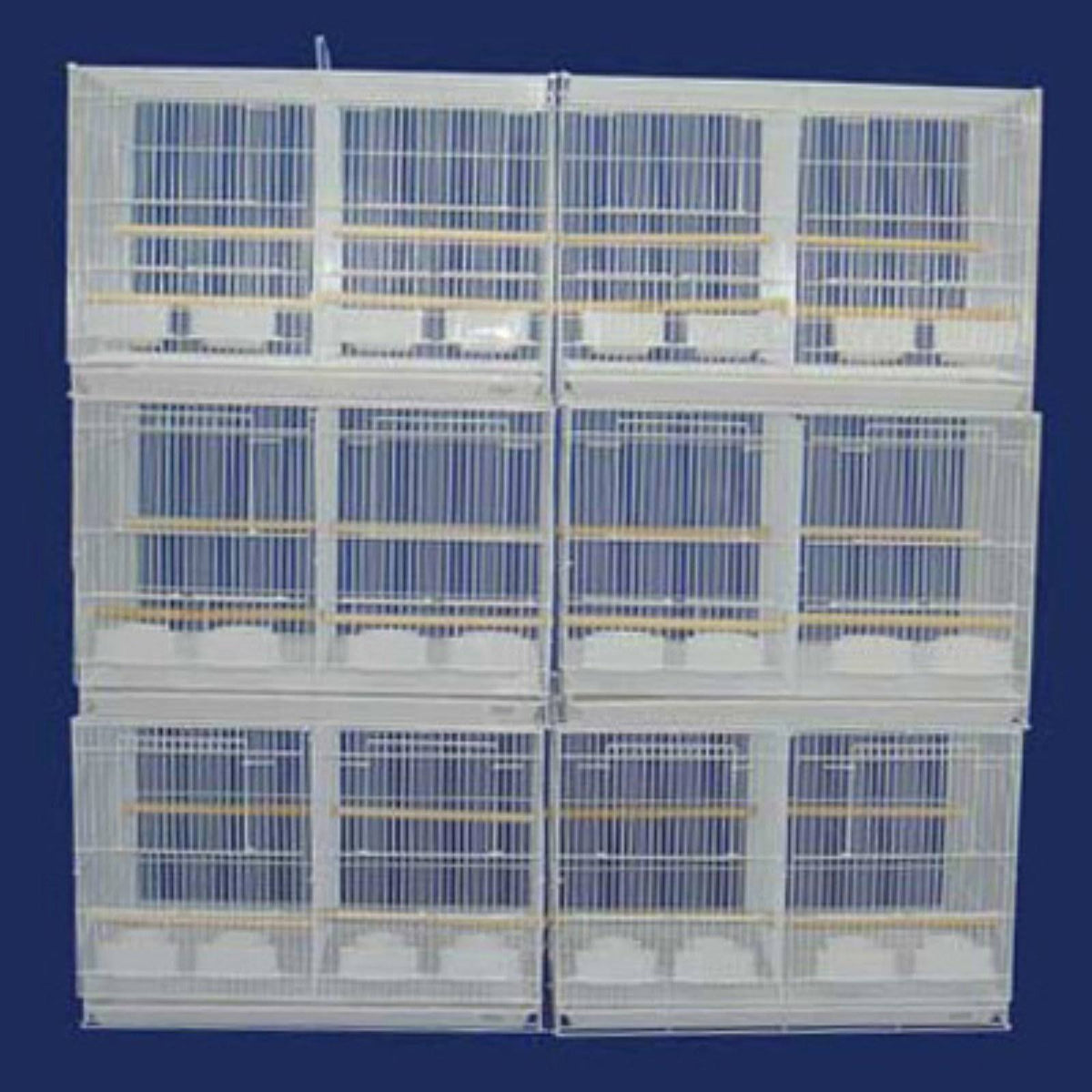 Lot of 6 Small Breeding Cages with Divider White W910