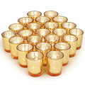 72pcs Mercury Glass Gold Votive Candle Holders L13600