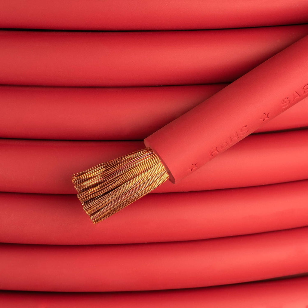 25 Feet Red 100% Copper Welding Cable 600 Volt U8925
