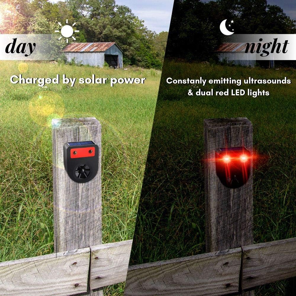 Pack of 8 Solar Powered Deer Chaser Light Animal Deterrent M6784