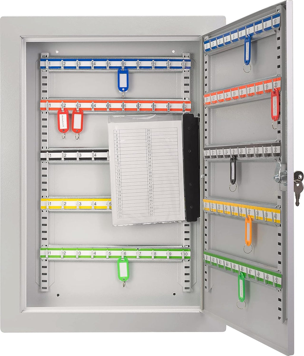 Adjustable 100 Position Key Cabinet Lock Box Gray F7603