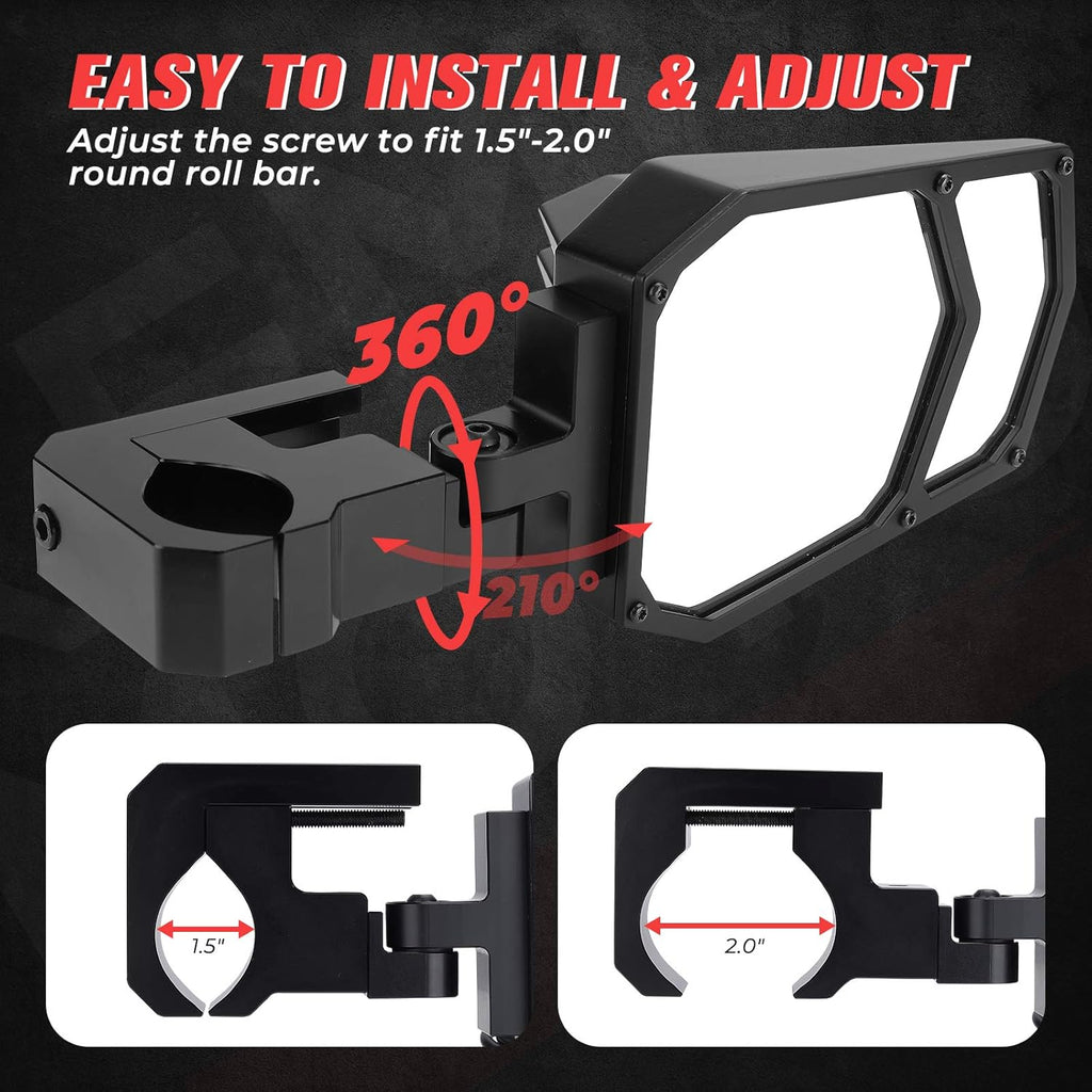 UTV Side Mirrors with Light K5317