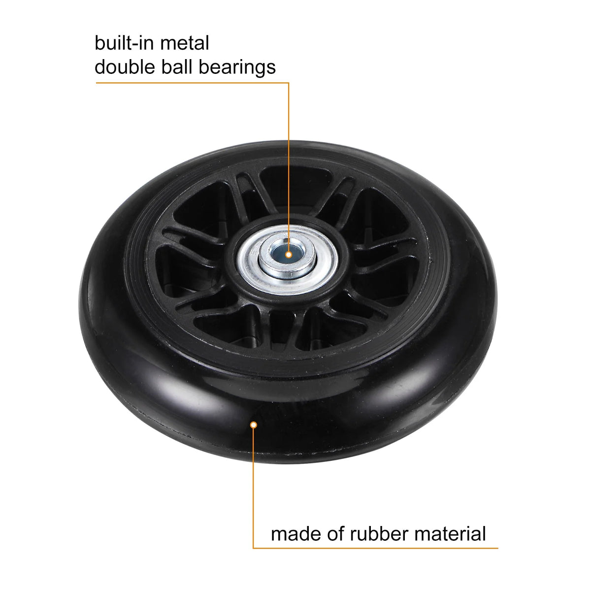 4 PU Bearing Replacement Luggage Wheels for Suitcase P8297