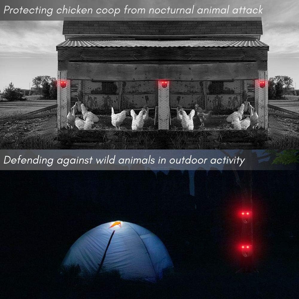 Pack of 8 Solar Powered Deer Chaser Light Animal Deterrent M6784