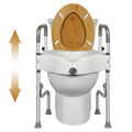 4.5in Raised Toilet Seat with Handles, Heavy Duty Support up to 330lbs, Adjustable Legs K62372