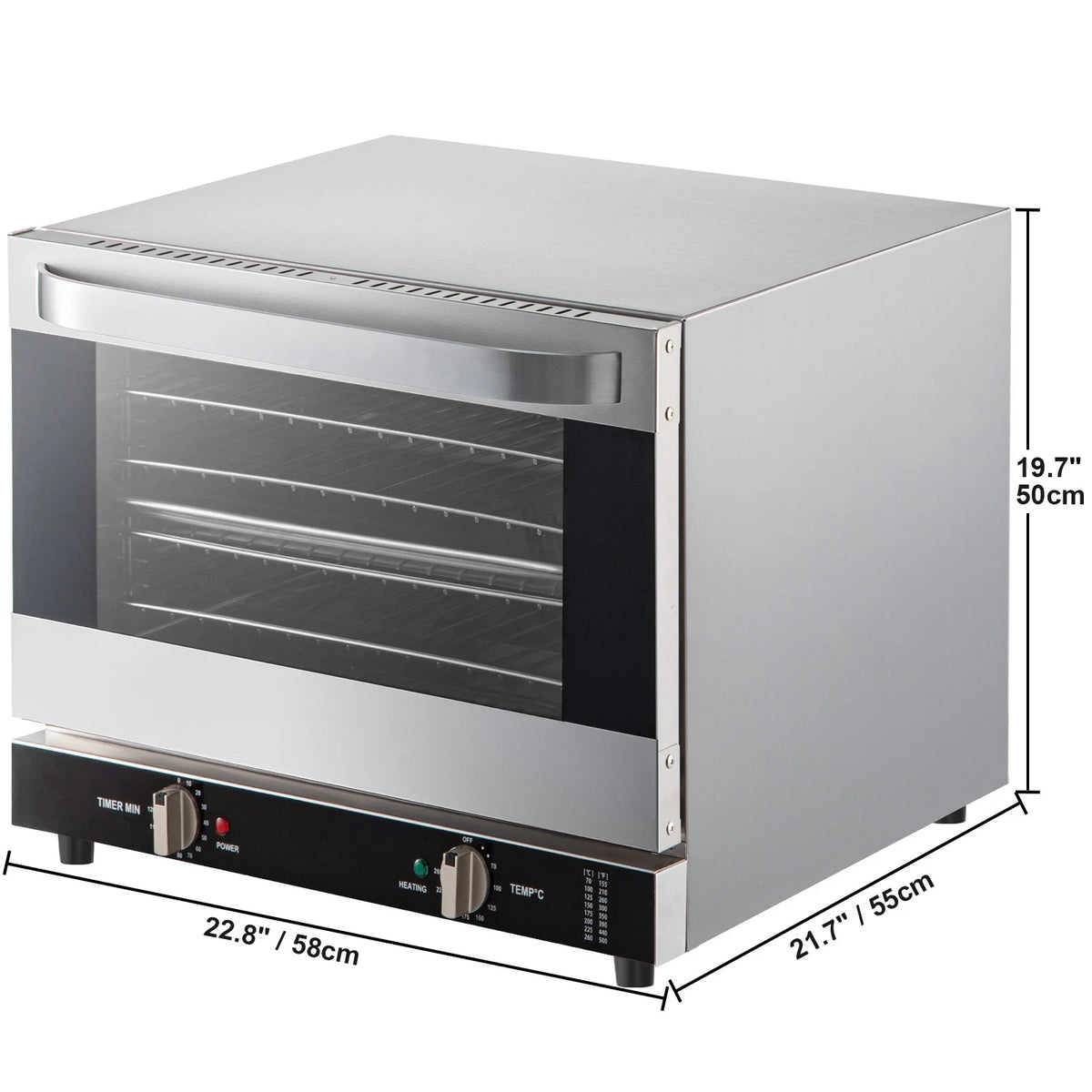 Commercial Convection Oven, 66L, 1800W, 4-Tier P5810