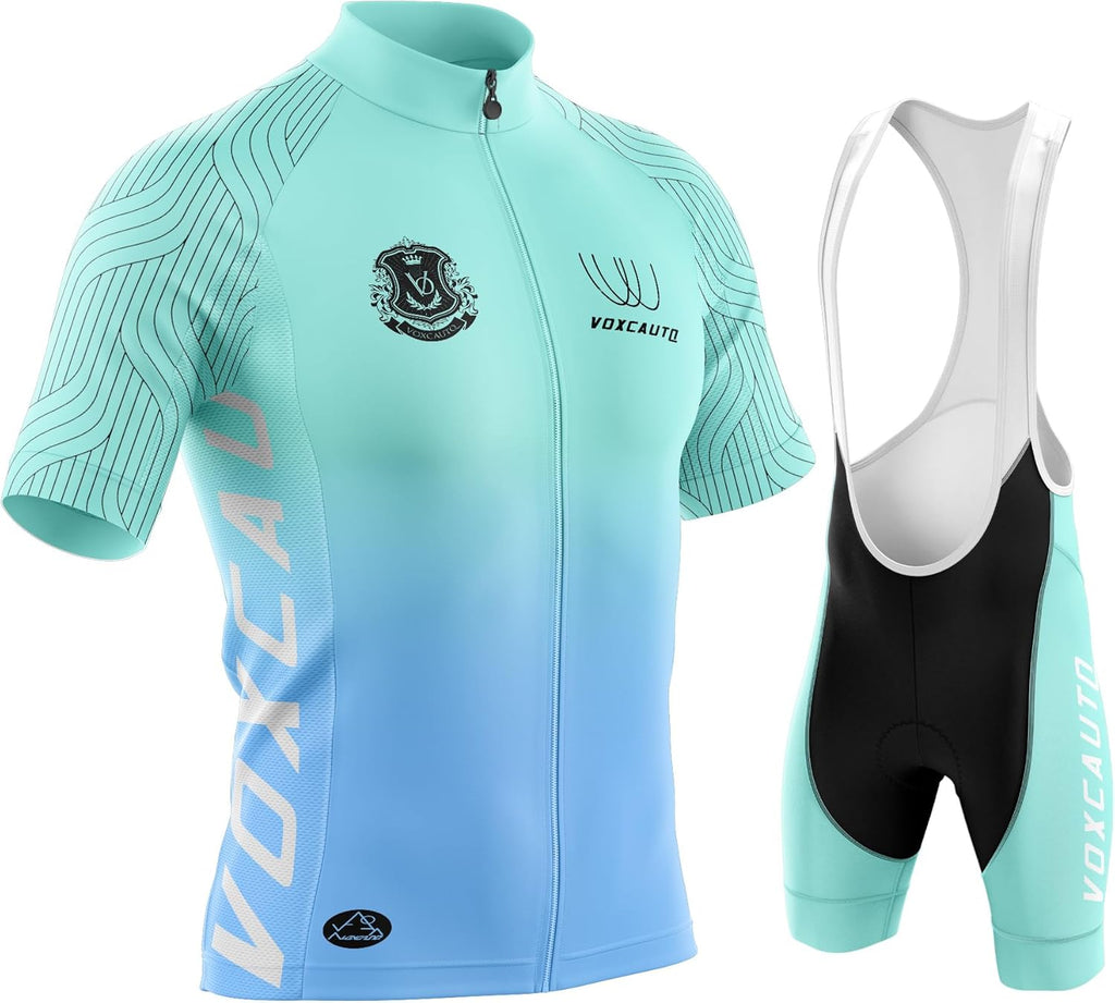 Men's Pro Cycling Jersey Set with Bib Shorts Q708