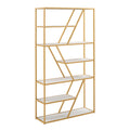 Gold Geometric Metal Bookcase S388529