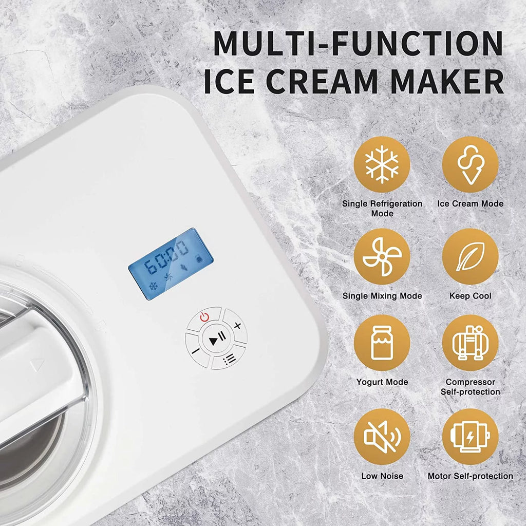 1.5qt Electric Ice Cream Maker with Compressor I519