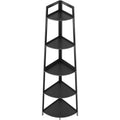 Black 5-Tier Corner Bookshelf V4322