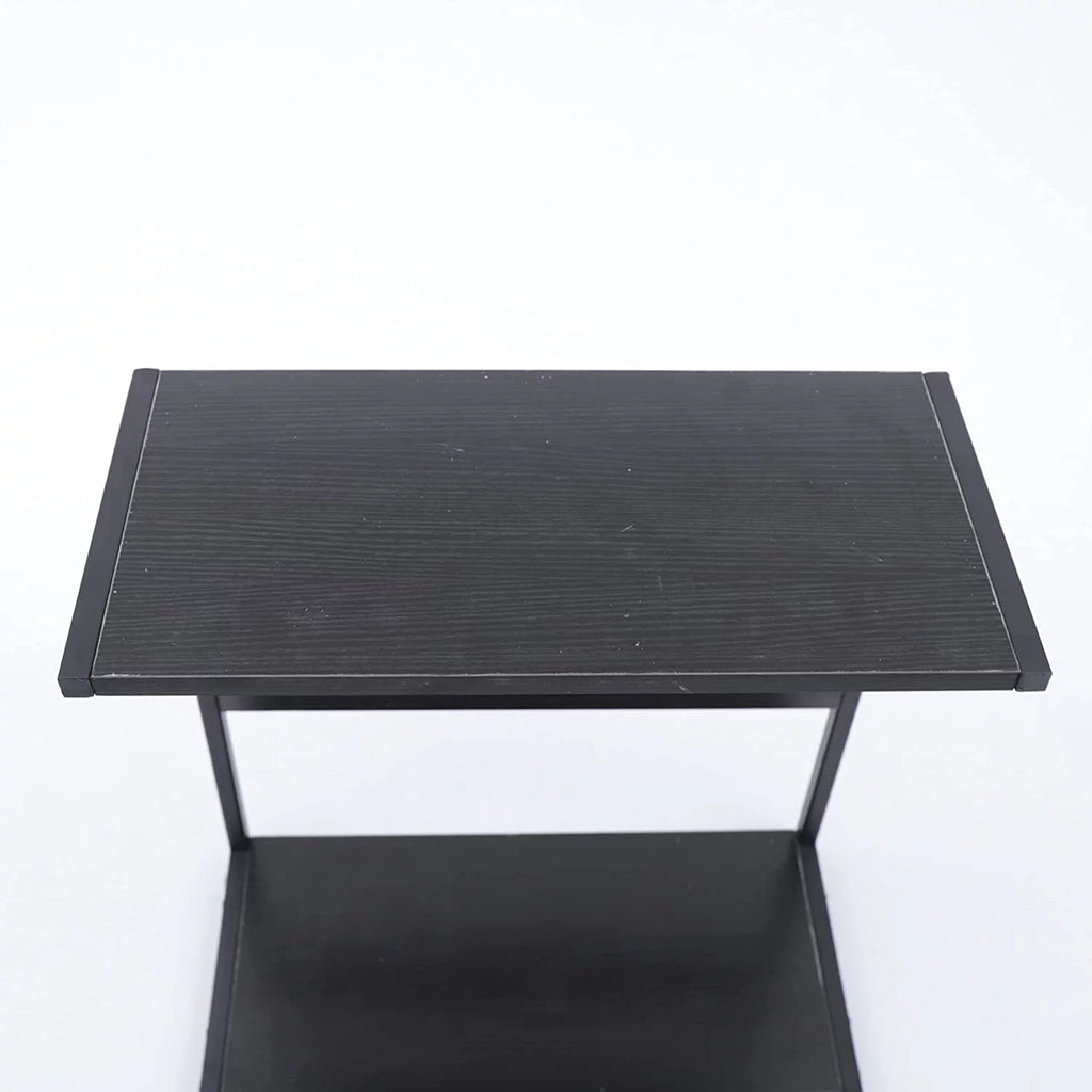 2-Tier Computer Tower Stand with Lockable Wheels F71973