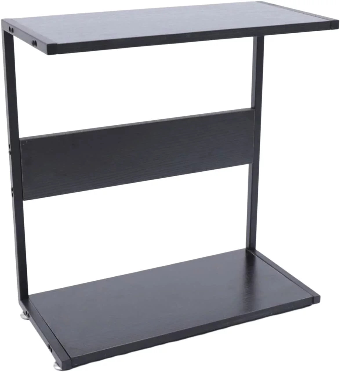 2-Tier Computer Tower Stand with Lockable Wheels F71973