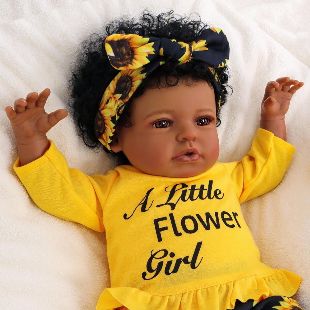 20 Inch Black Soft Vinyl Reborn Baby Doll U99808