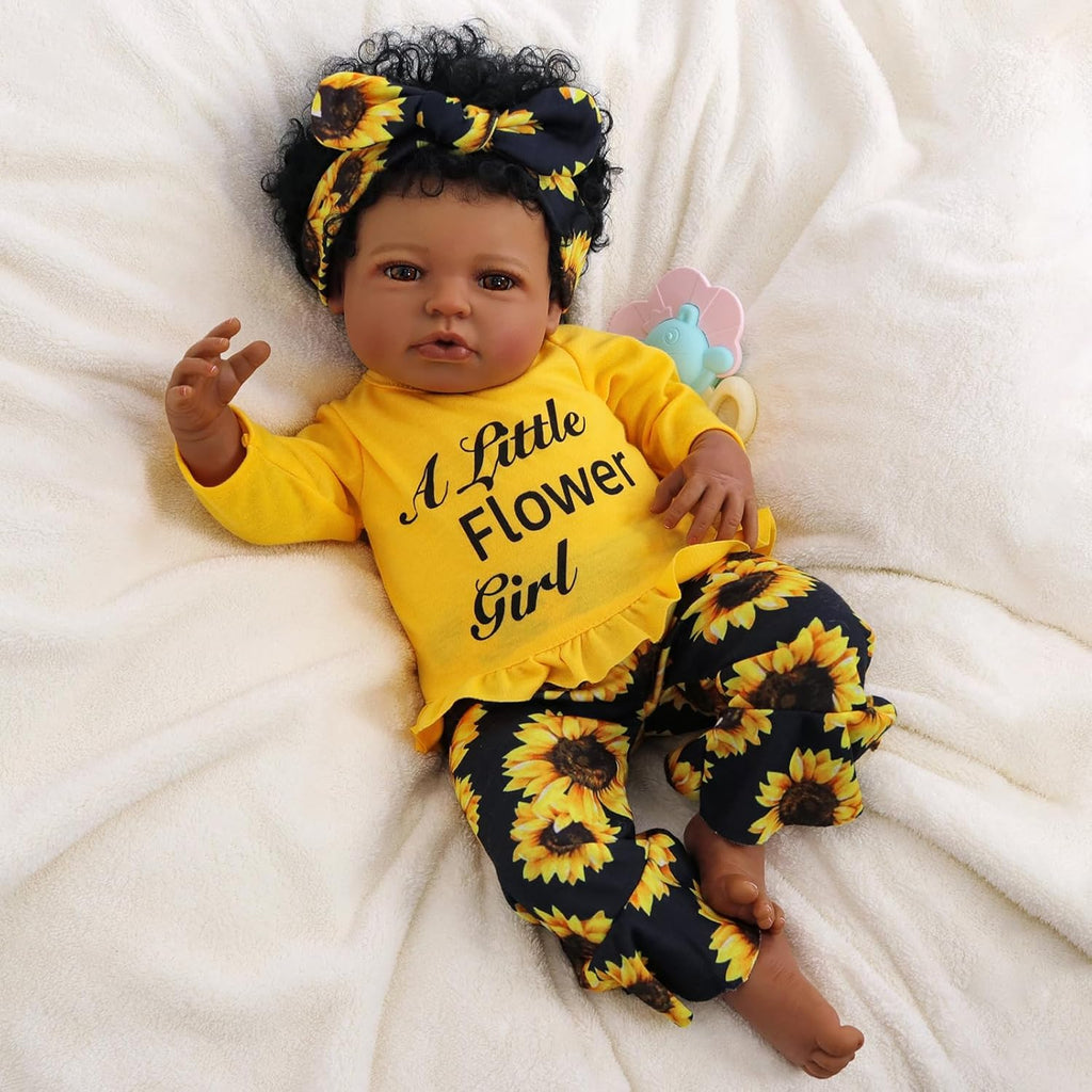 20 Inch Black Soft Vinyl Reborn Baby Doll U99808