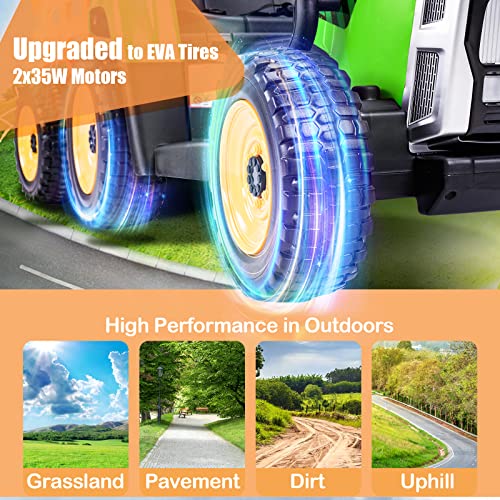 12V Battery Powered Electric Ride on Tractor with Remote Control O54333