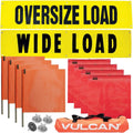 Flags, Signs, and Magnets Kit with 2 Reversible Oversize Load Signs, 4 Red Flags, 4 Orange Flags, and 4 Magnets R744