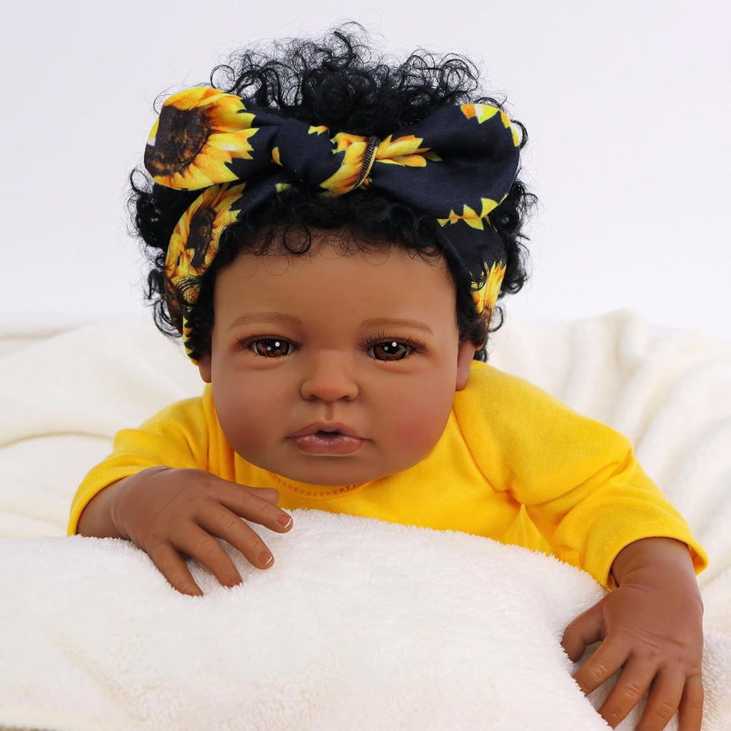 20 Inch Black Soft Vinyl Reborn Baby Doll U99808