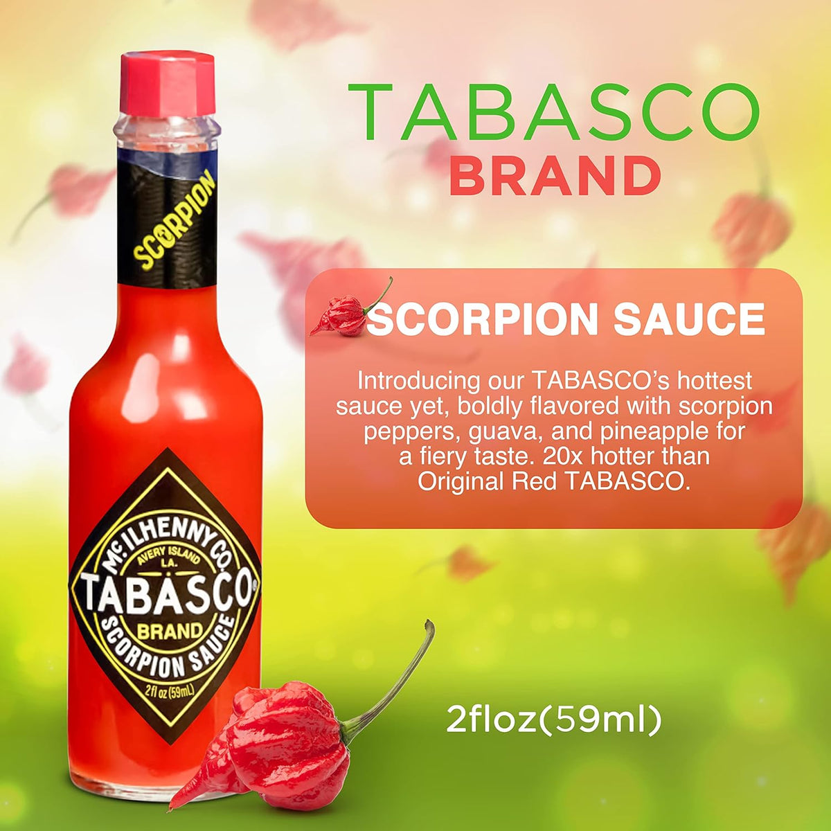 Tabasco Hot Sauce Scorpion Variety Pack 2 oz Bottles B363