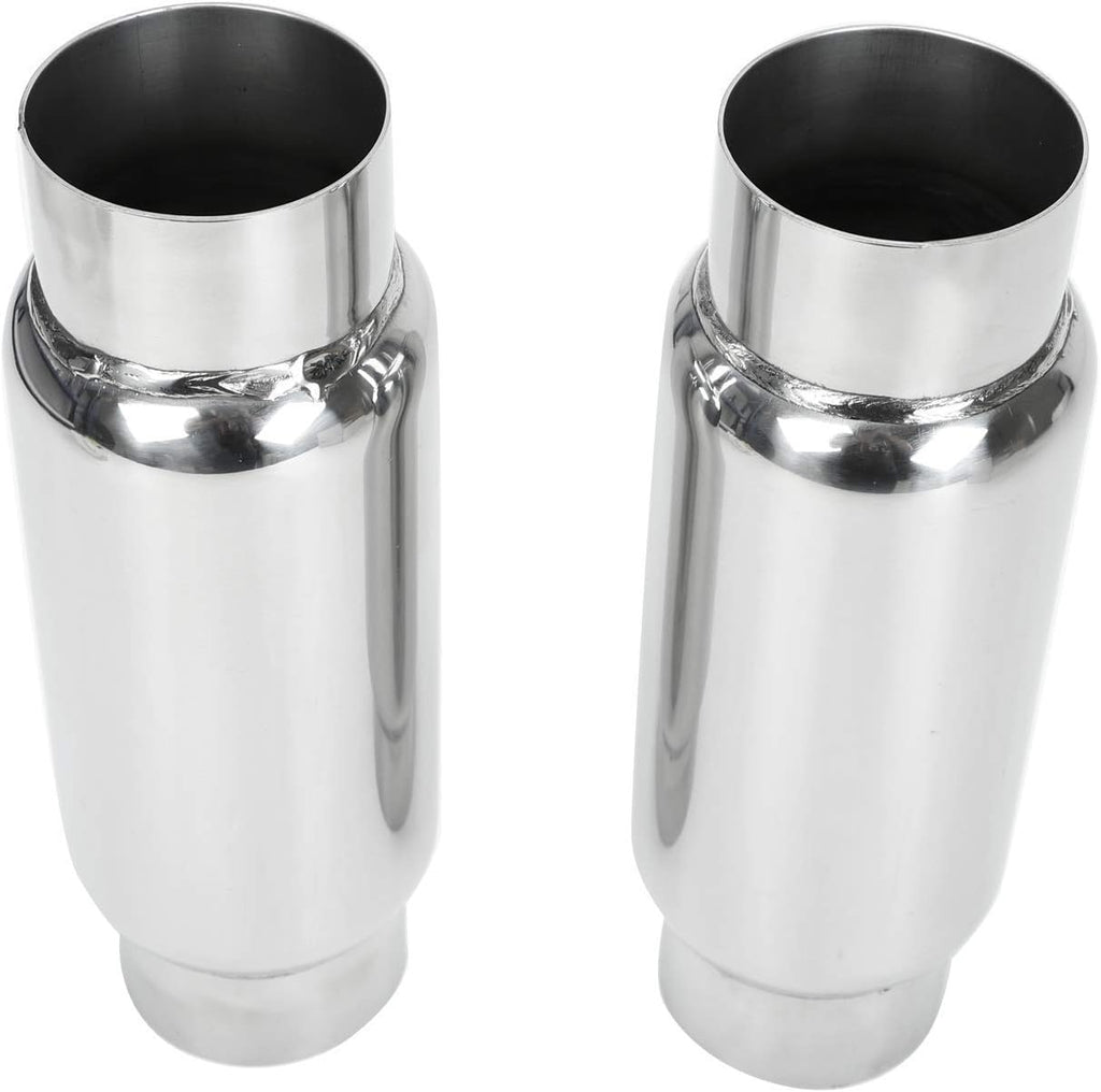 3 Inlet 3 Outlet Stainless Steel Exhaust Muffler Resonator Q8898