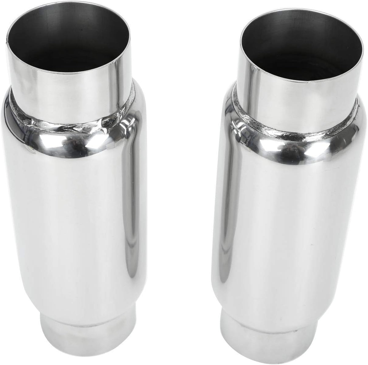 3 Inlet 3 Outlet Stainless Steel Exhaust Muffler Resonator Q8898