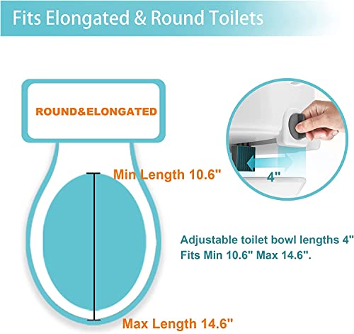 4.5in Raised Toilet Seat with Handles, Heavy Duty Support up to 330lbs, Adjustable Legs K62372