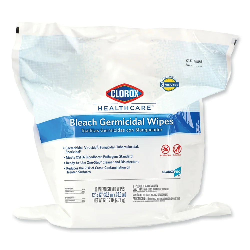 Germicidal Wipes Refill, 12 x 12, 110/Pack N75320