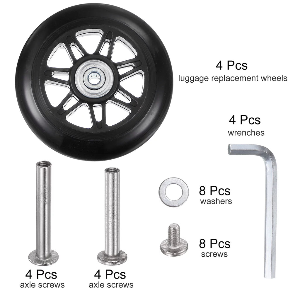 4 PU Bearing Replacement Luggage Wheels for Suitcase P8297
