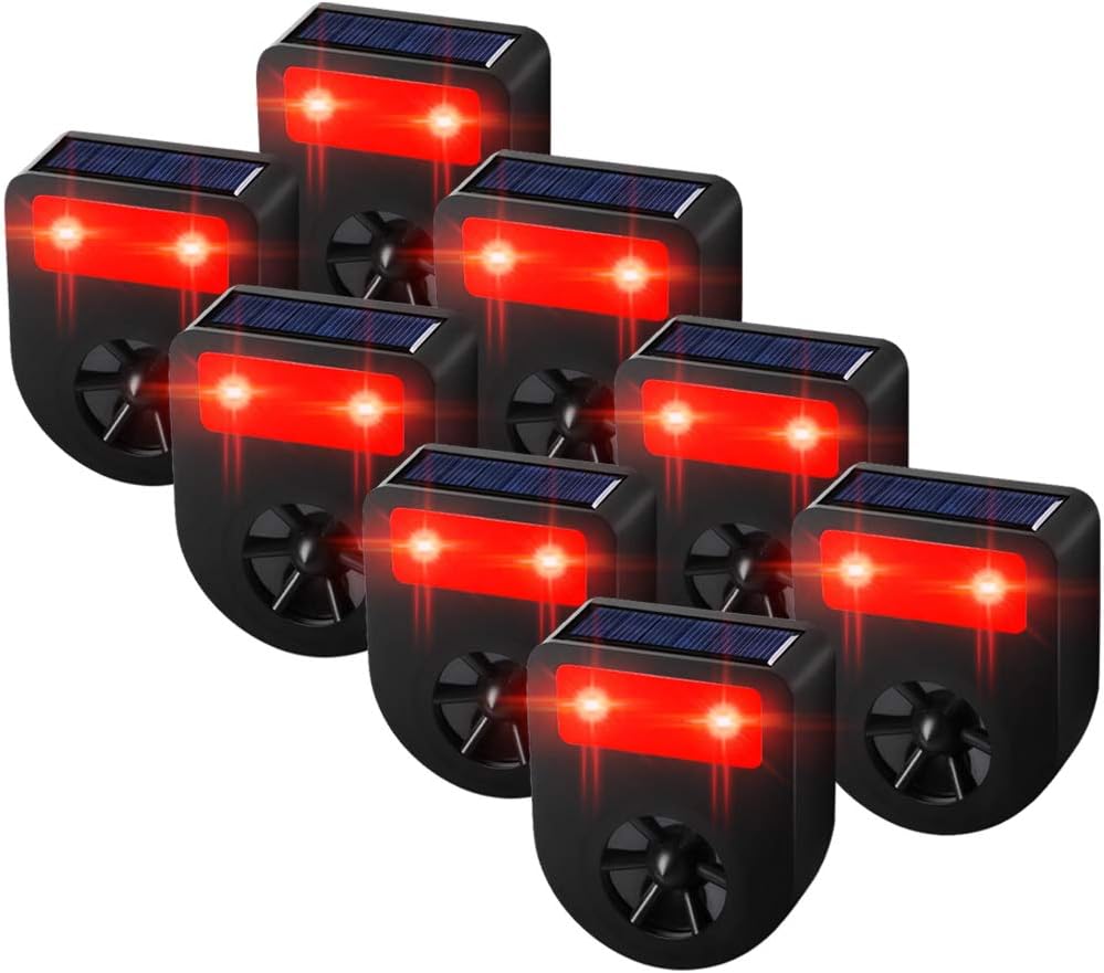 Pack of 8 Solar Powered Deer Chaser Light Animal Deterrent M6784