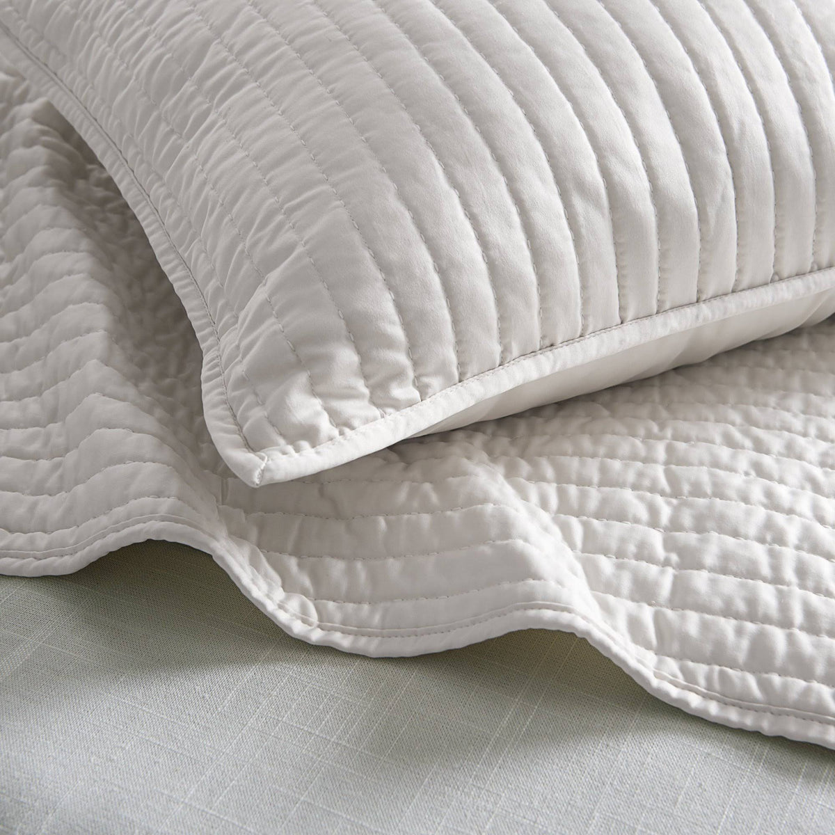 Taupe Channel Satin Euro Sham P959