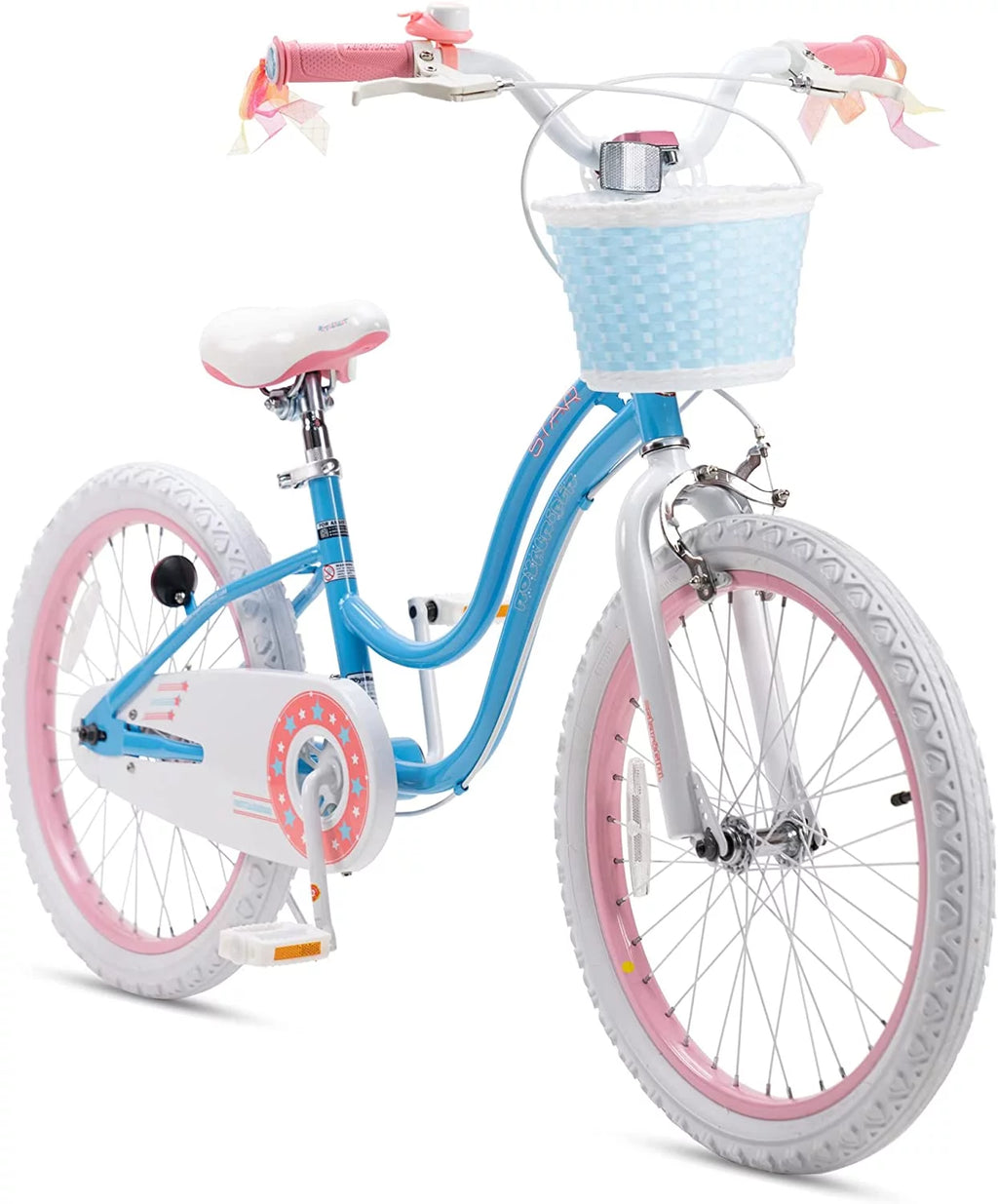 20 Inch Kids Bike with Kickstand Basket Blue B3550