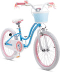 20 Inch Kids Bike with Kickstand Basket Blue B3550