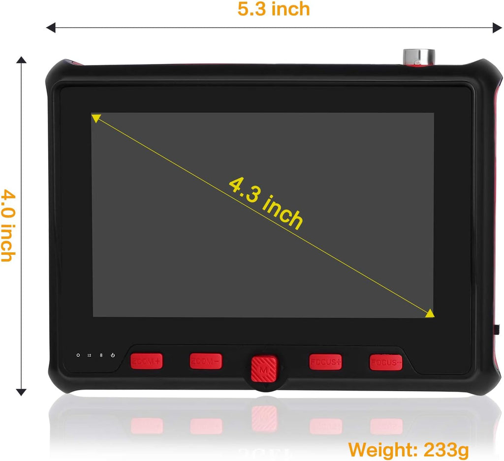Wrist CCTV Tester HD 8MP Portable Camera Tester 4.3 Inch TFT LCD Monitor Analog Video Test PTZ Control 12V Power Output N96155