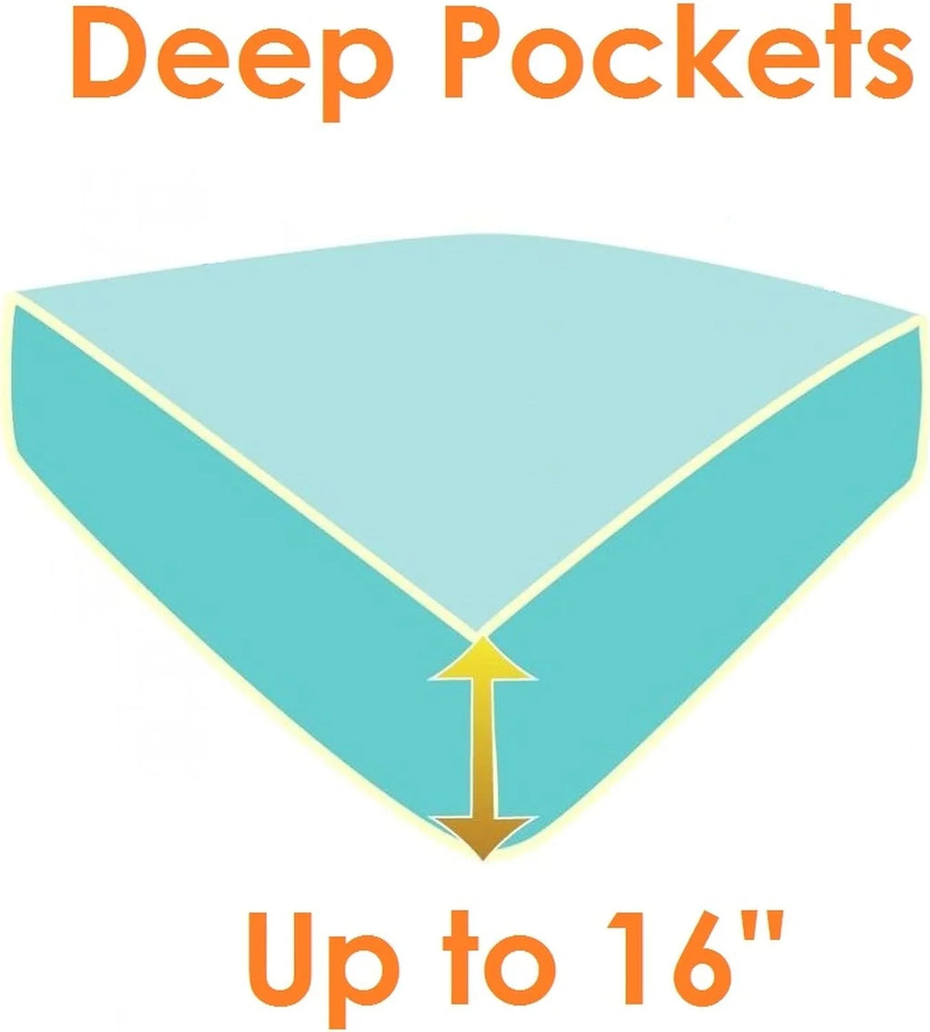 Fitted Sheet, Soft Microfiber, Pockets up to 16" Deep L780