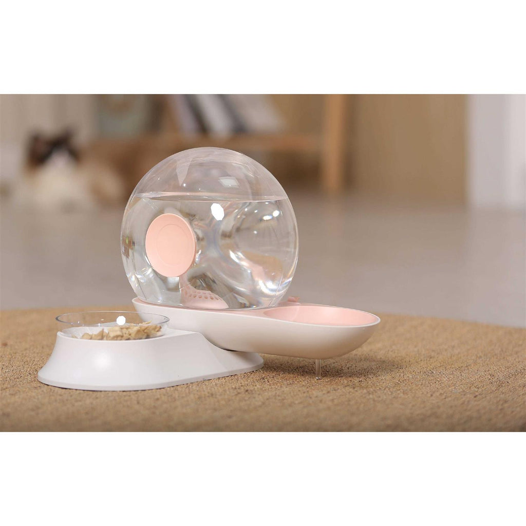 Snail Shaped 2-in-1 Gravity Pet Water Dispenser and Food Bowl F2611