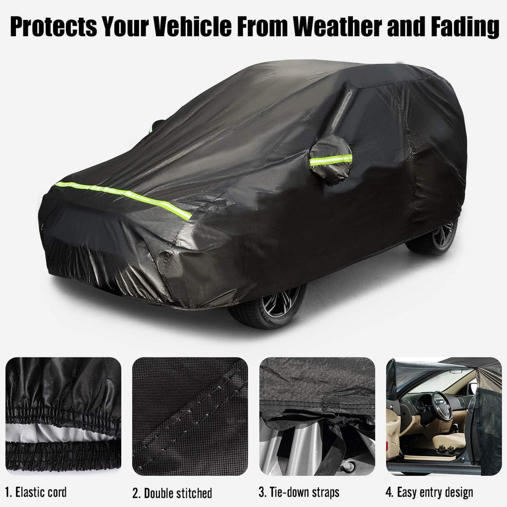 SUV Car Cover 5 Layer Waterproof Windproof Scratch Resistant Pack of 2 I71480