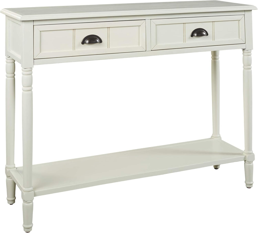 White 2 Drawer Console Sofa Table X863