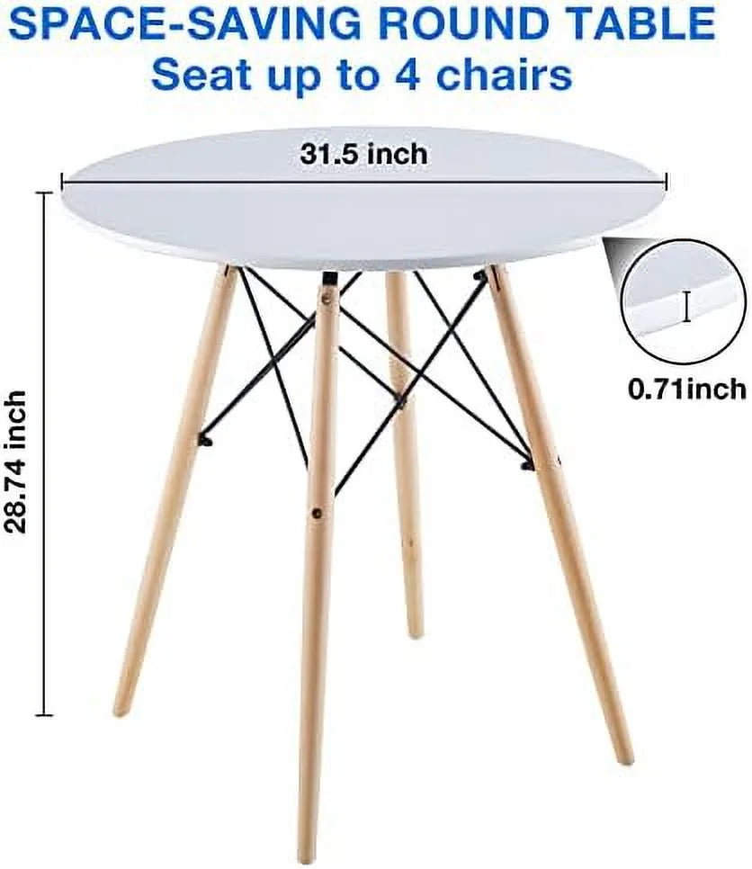31.5 inch Industrial Round Dining Table D1588