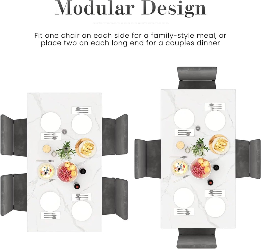 Faux Marble Dining Table Set for 4 T605466