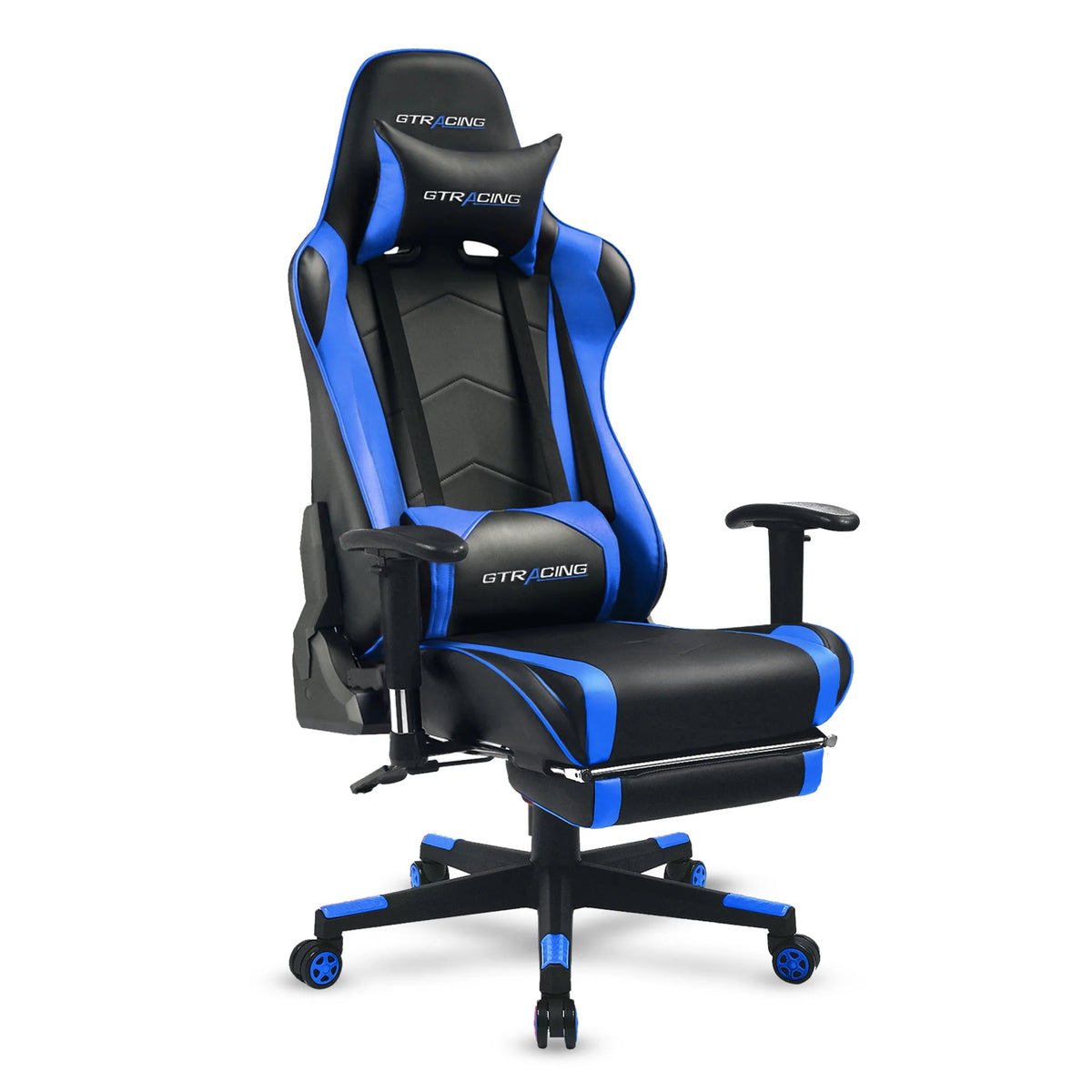Red PU Leather Gaming Chair with Footrest U50894