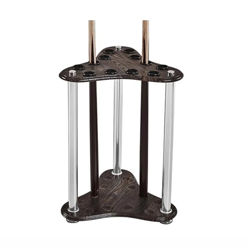 Brown Wood 12 Pool Cue Rack Stand B104