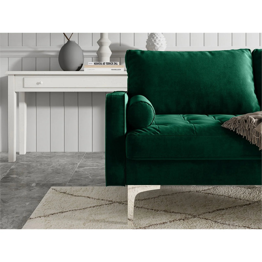Green Velvet Loveseat L5279