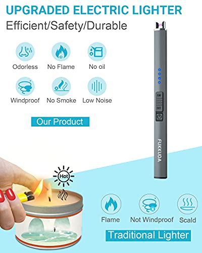 Electric Candle Lighter Windproof Flameless USB Rechargeable L61148